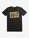 National Lampoon's Christmas Vacation Griswold Family Postcard T-Shirt, BLACK, hi-res