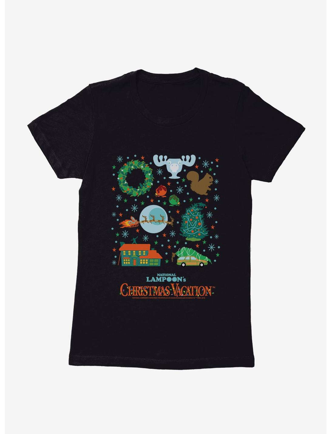 National Lampoon's Christmas Vacation Icons Womens T-Shirt, BLACK, hi-res