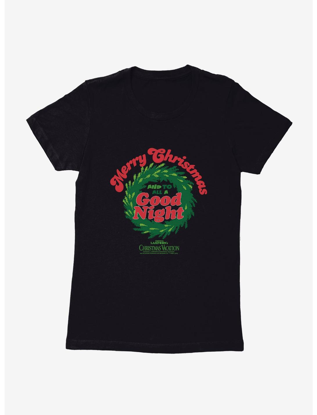 National Lampoon's Christmas Vacation To All A Good Night Womens T-Shirt, BLACK, hi-res