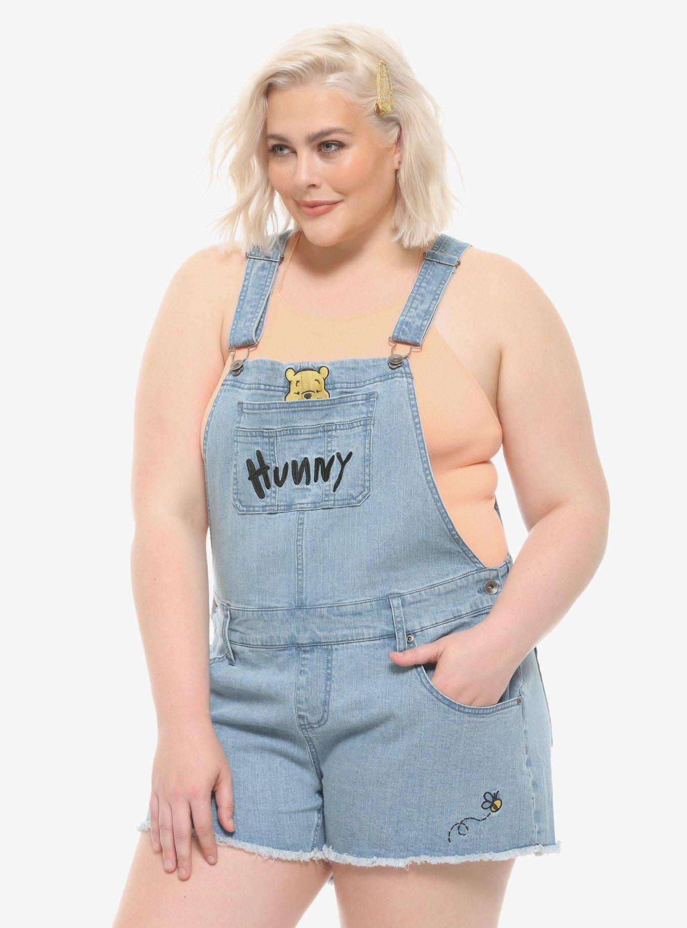 Disney Winnie The Pooh Hunny Shortalls Plus Size, MULTI, hi-res
