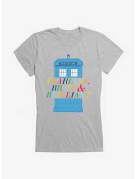 Doctor Who Fearless, Brave And Brilliant Tardis Girls Black T-Shirt, , hi-res