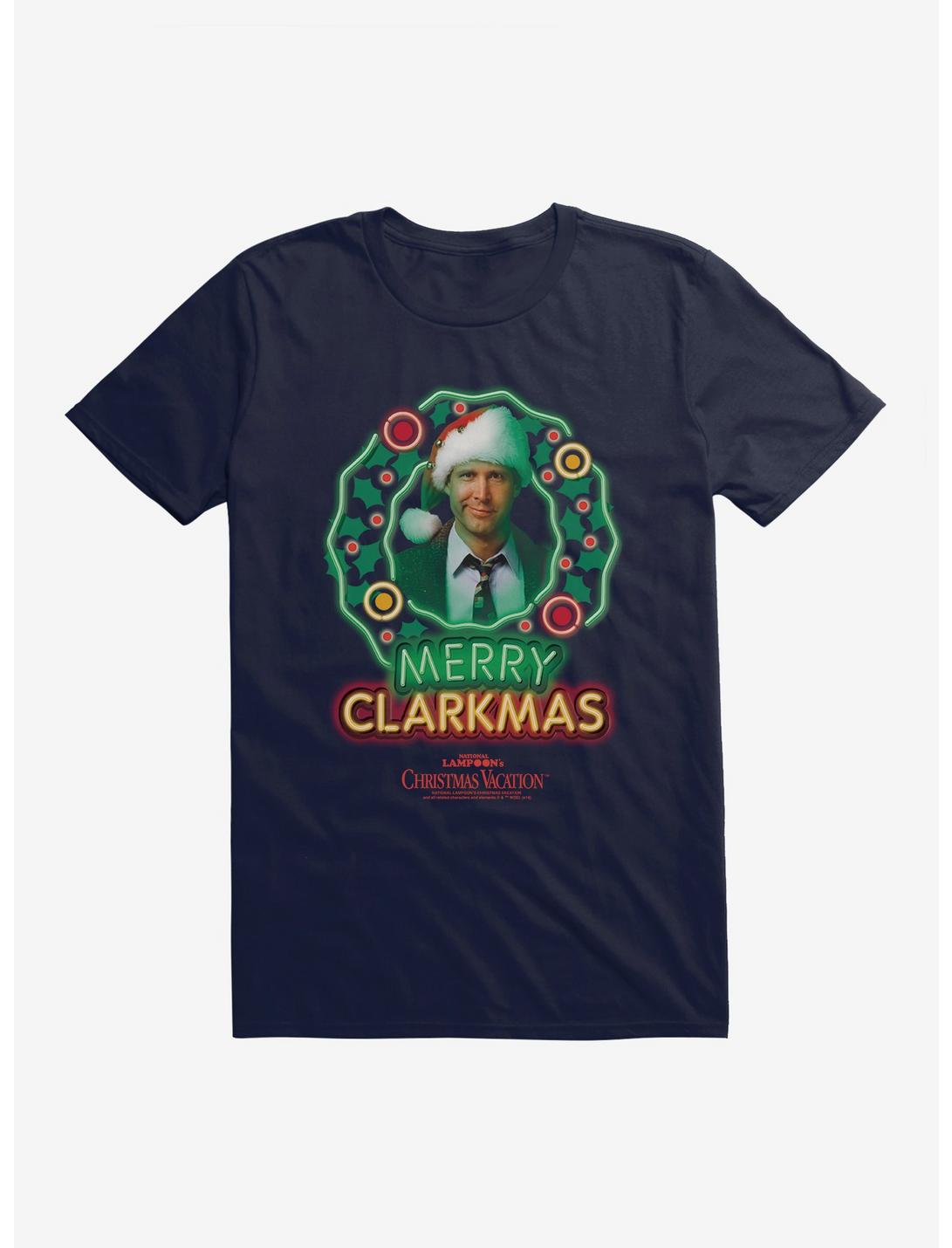 National Lampoon's Christmas Vacation Merry Clarkmas Neon Lights T-Shirt, , hi-res