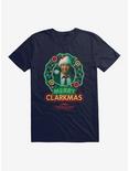 National Lampoon's Christmas Vacation Merry Clarkmas Neon Lights T-Shirt, NAVY, hi-res