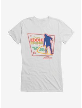 National Lampoon's Christmas Vacation Cousin Eddie Neon Sign Girls T-Shirt, WHITE, hi-res
