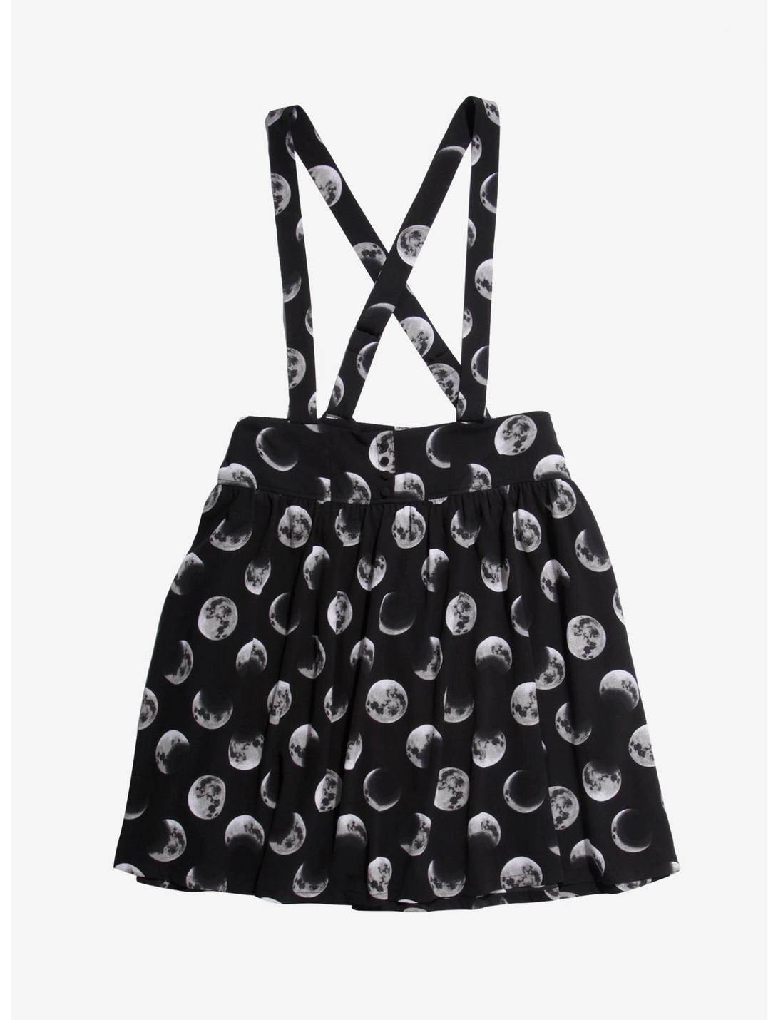 Moon Phase Suspender Skirt Plus Size, BLACK, hi-res