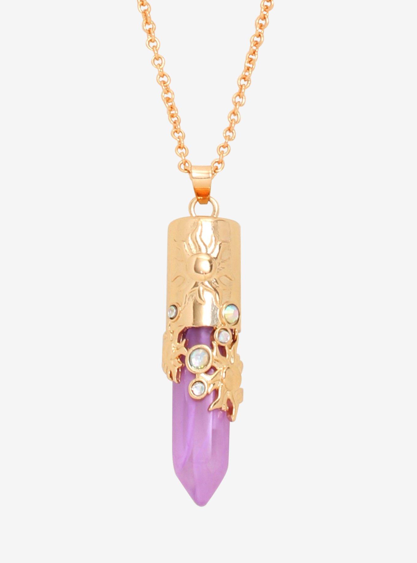 Disney Tangled Rapunzel Faux Crystal Necklace, , hi-res