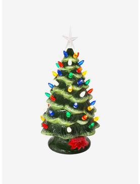Plus Size Battery-Operated Led Ceramic Pink Christmas Tree Tabletop D?r, , hi-res