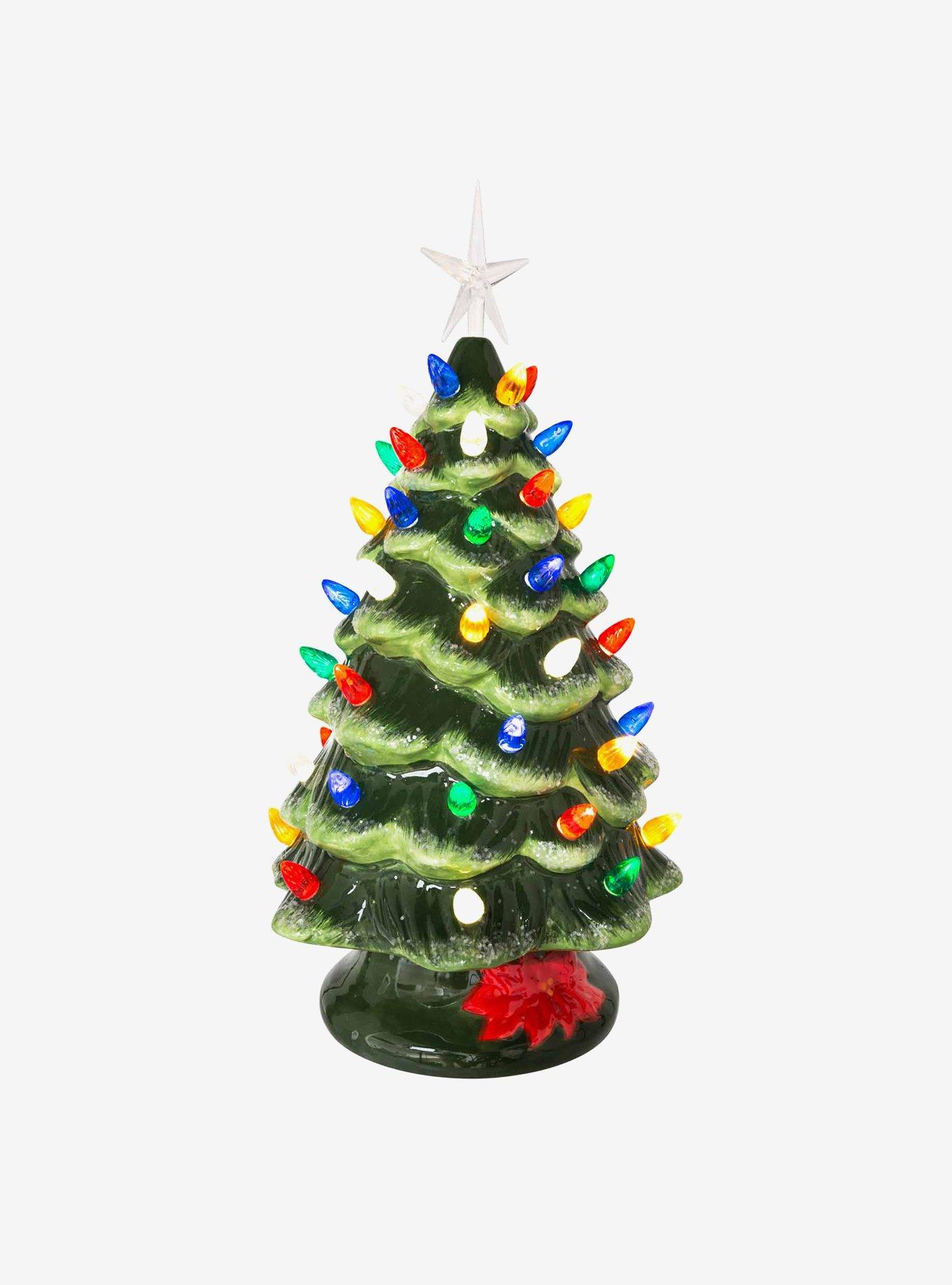Battery-Operated Led Ceramic Pink Christmas Tree Tabletop D?r, , hi-res