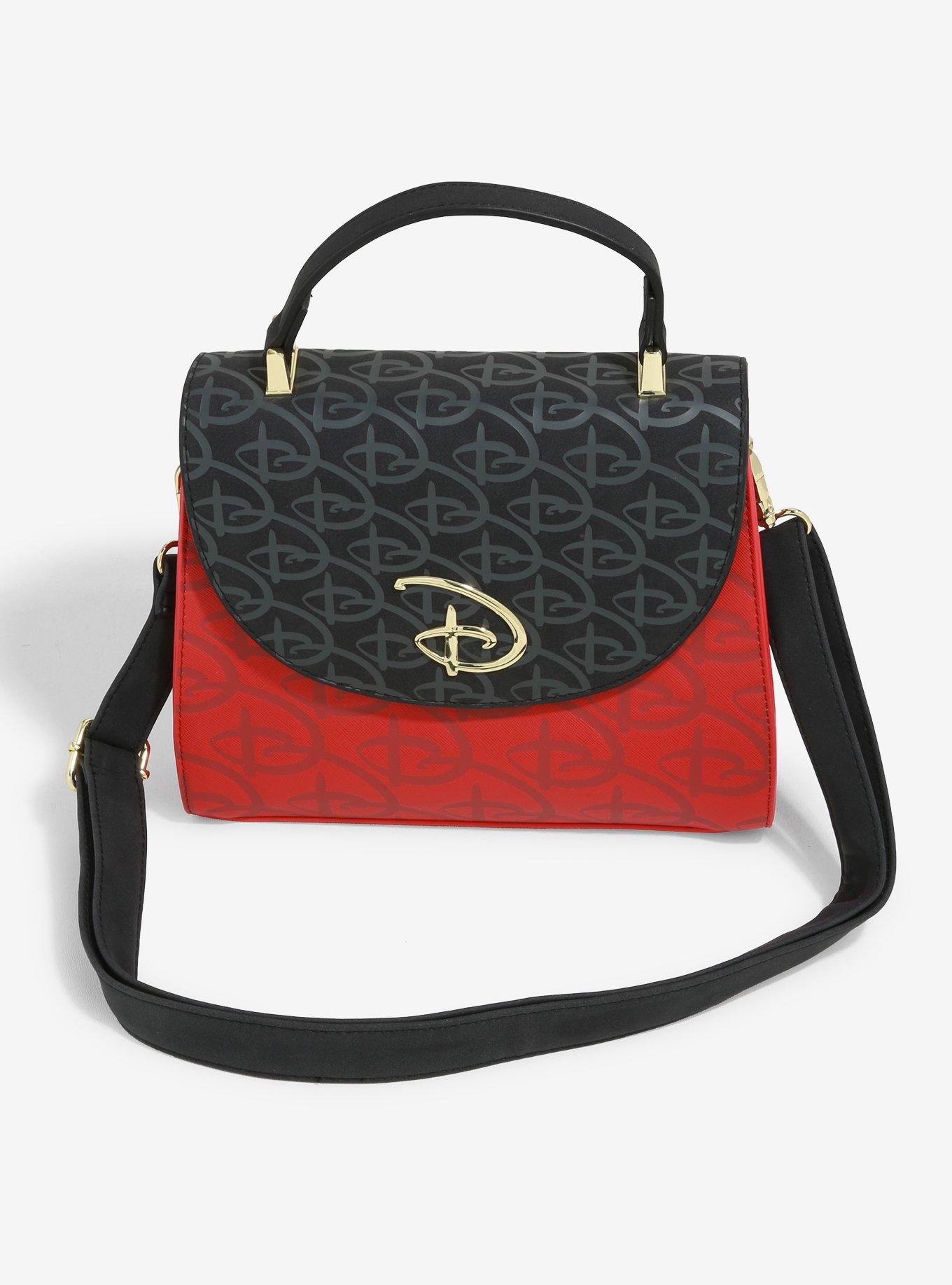Loungefly Disney Logo Red & Black Crossbody Bag, , hi-res