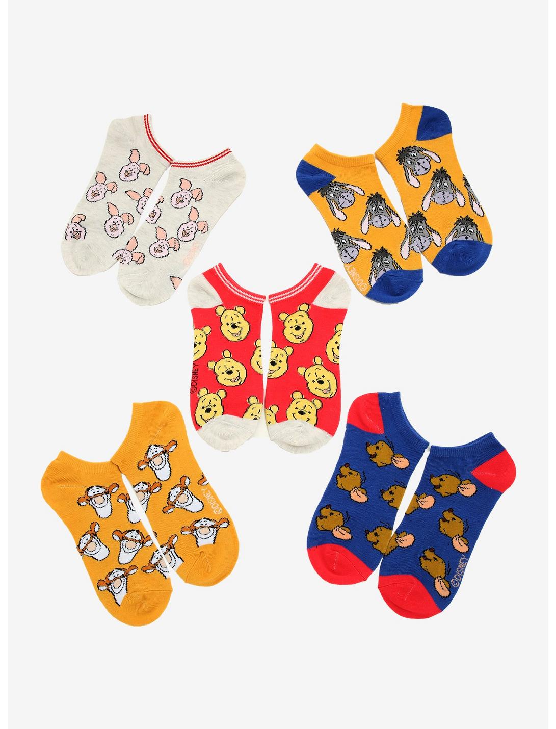 Disney Winnie the Pooh Faces Ankle Sock Set - BoxLunch Exclusive, , hi-res