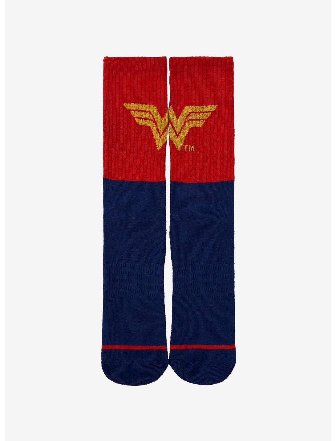 Wonder Woman 2-Tone Lurex Logo Crew Socks - BoxLunch Exclusive, , hi-res