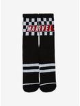Marvel Logo Checkered Crew Socks - BoxLunch Exclusive, , hi-res