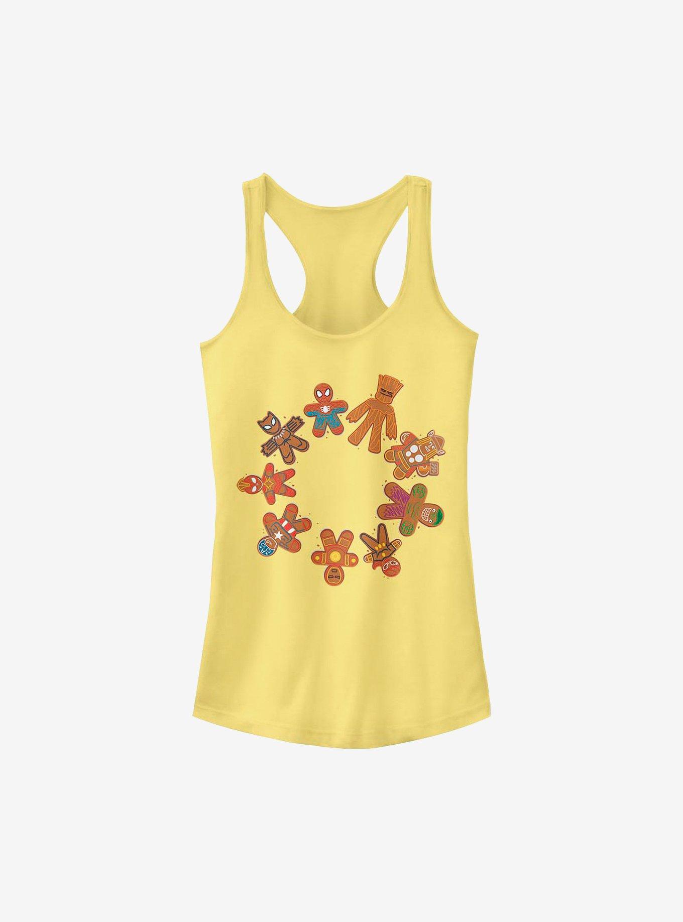 Marvel Avengers Cookie Circle Holiday Girls Tank, BANANA, hi-res