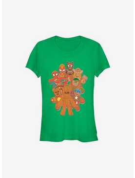 Marvel Avengers Cookie Group Holiday Girls T-Shirt, , hi-res