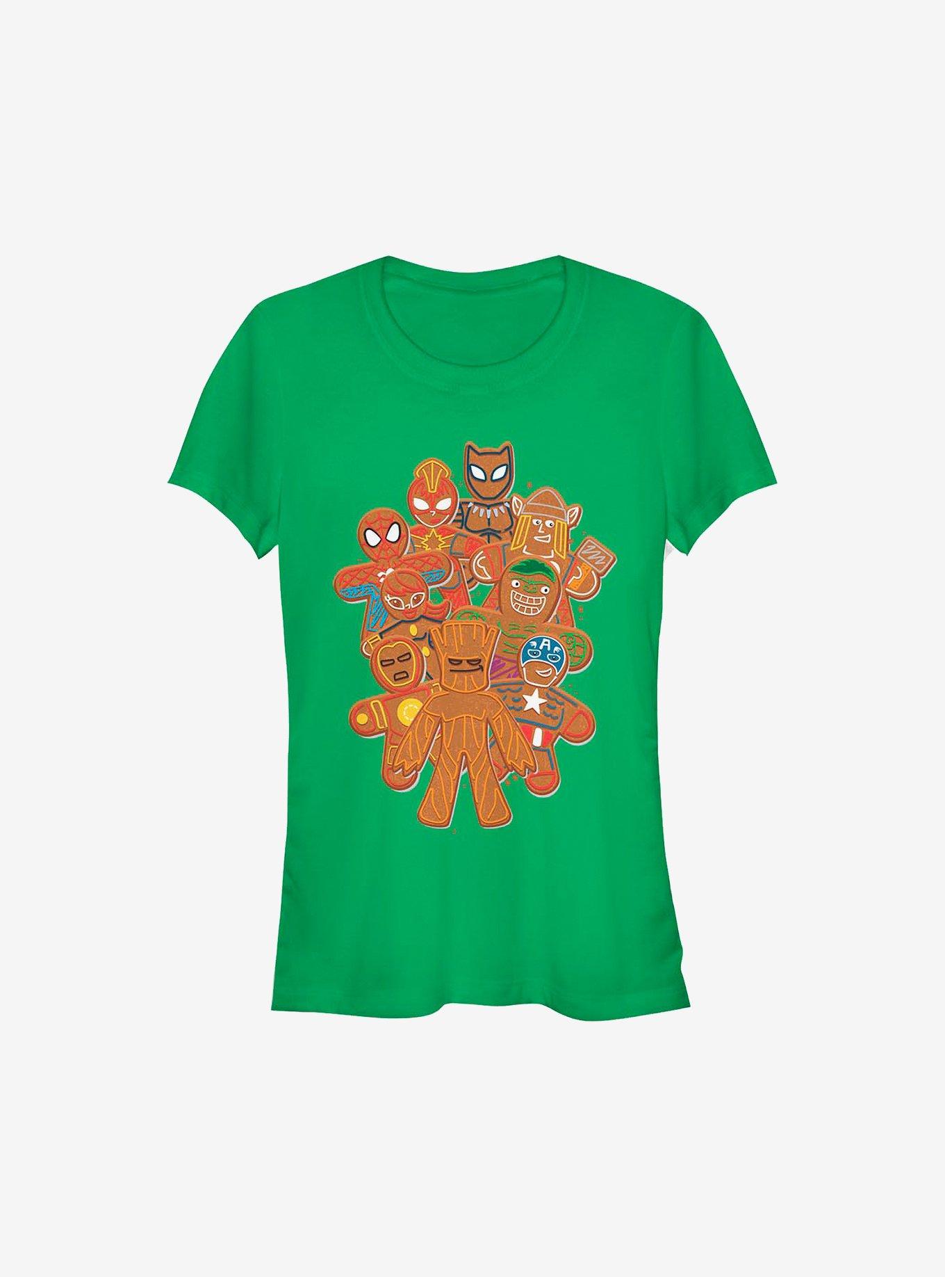 Marvel Avengers Cookie Group Holiday Girls T-Shirt, KELLY, hi-res