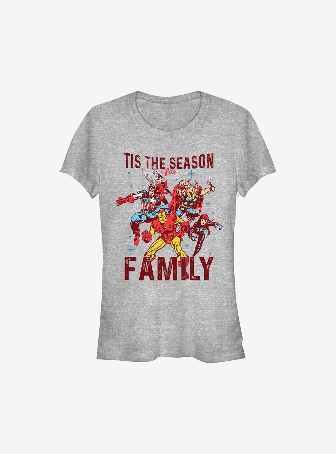 Marvel Avengers Family Season Holiday Girls T-Shirt, ATH HTR, hi-res