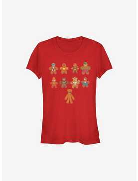 Marvel Avengers Lined Up Cookies Holiday Girls T-Shirt, , hi-res