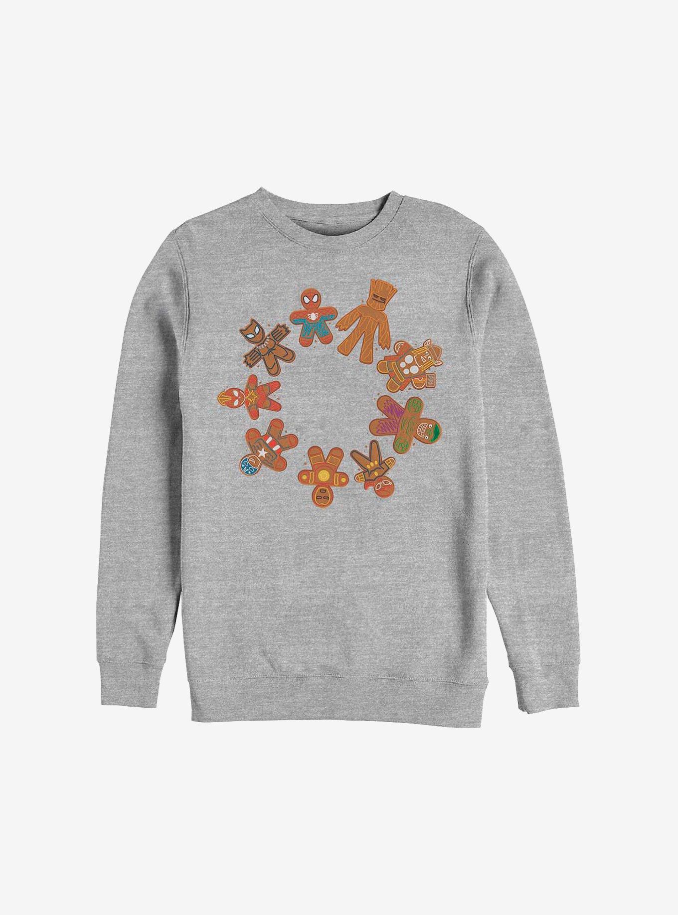 Marvel Avengers Cookie Circle Holiday Sweatshirt, ATH HTR, hi-res