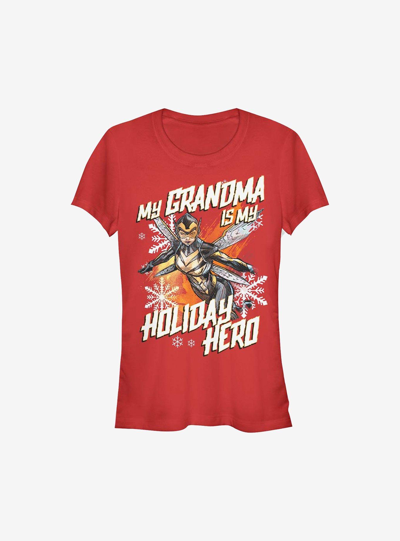 Marvel Ant-Man Holiday Grandma Wasp Girls T-Shirt, RED, hi-res