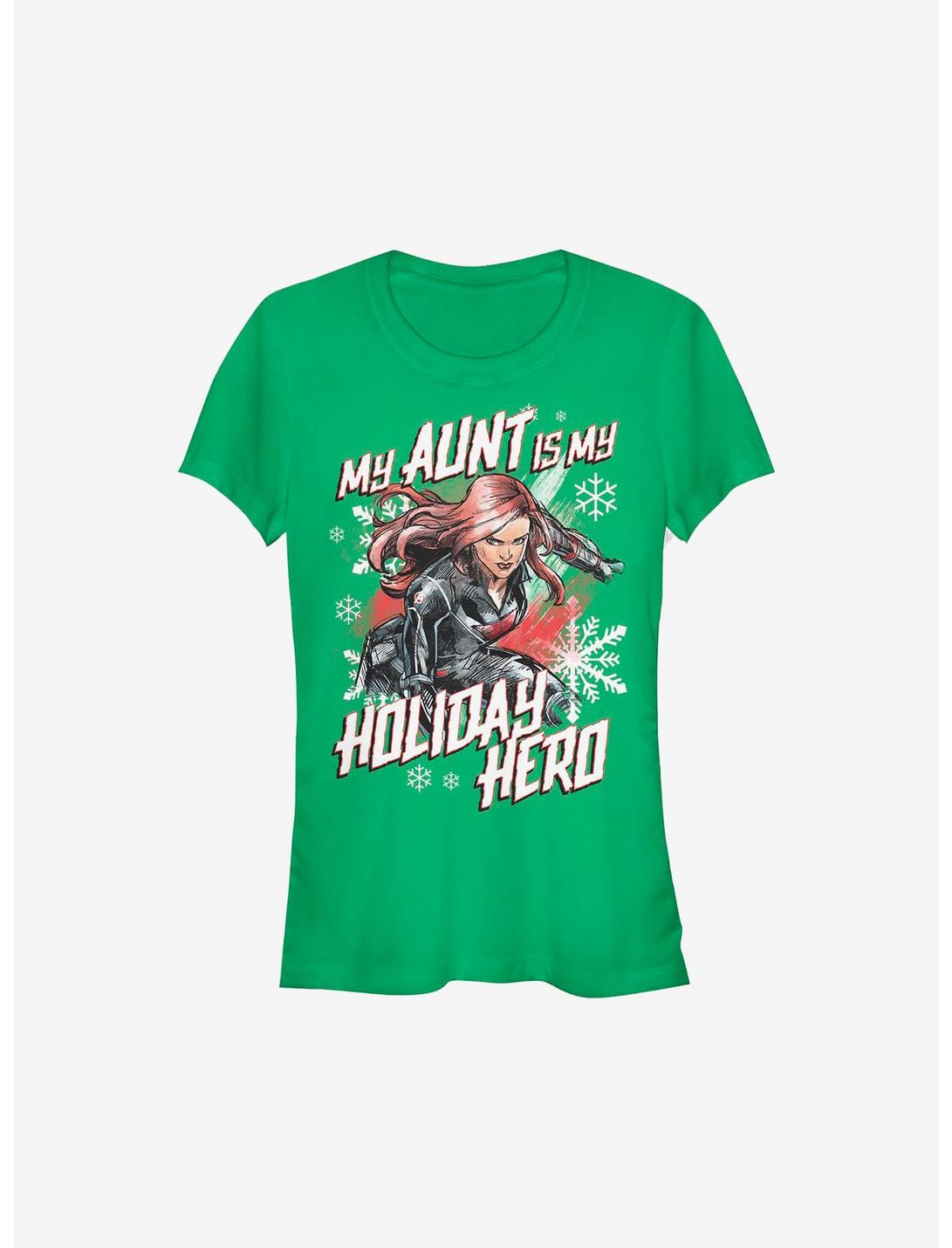 Marvel Black Widow Holiday Aunt Girls T-Shirt, KELLY, hi-res