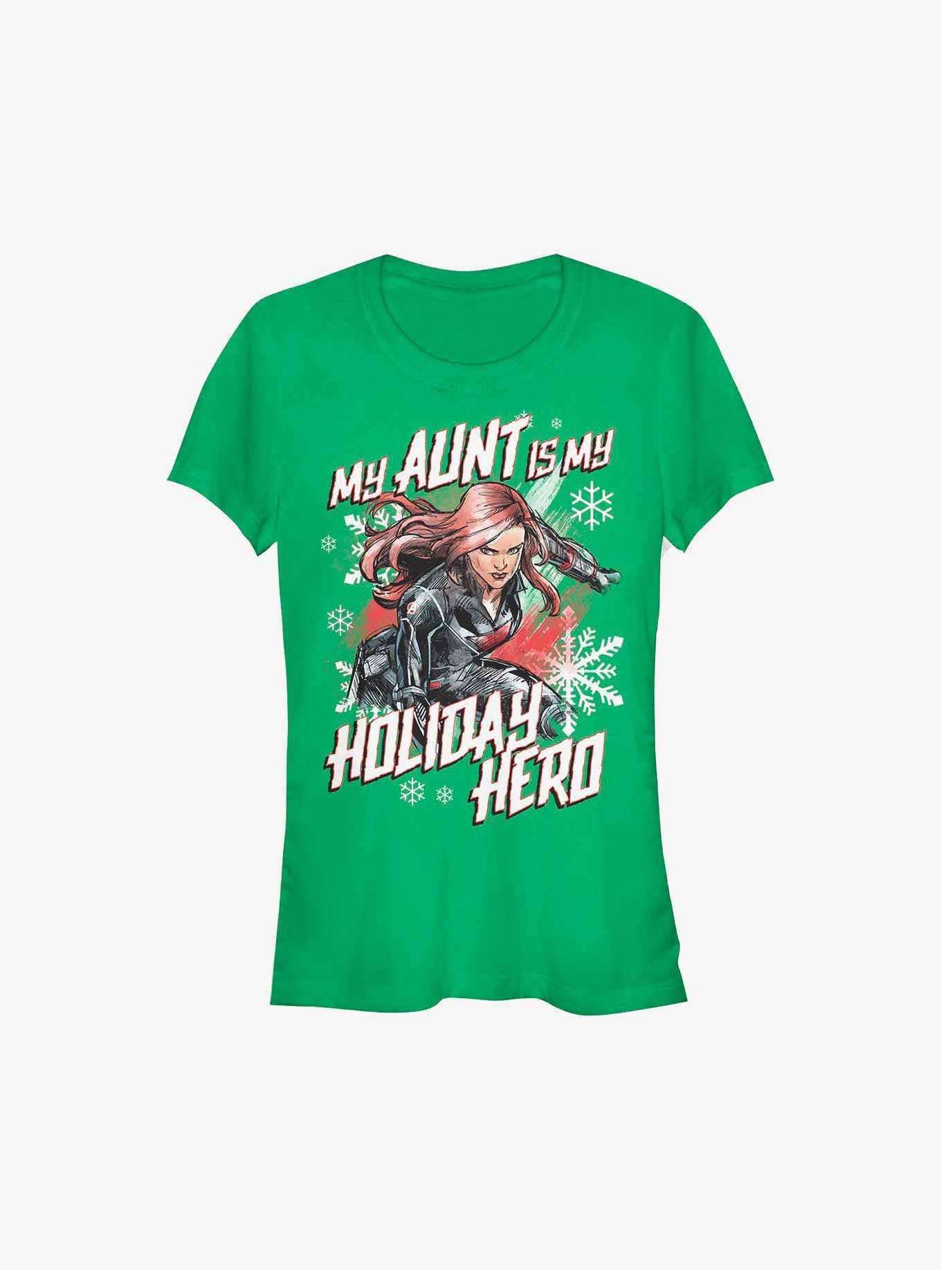 Marvel Black Widow Holiday Aunt Girls T-Shirt, , hi-res