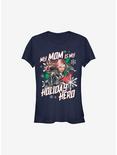 Marvel Black Widow Holiday Mom Girls T-Shirt, NAVY, hi-res