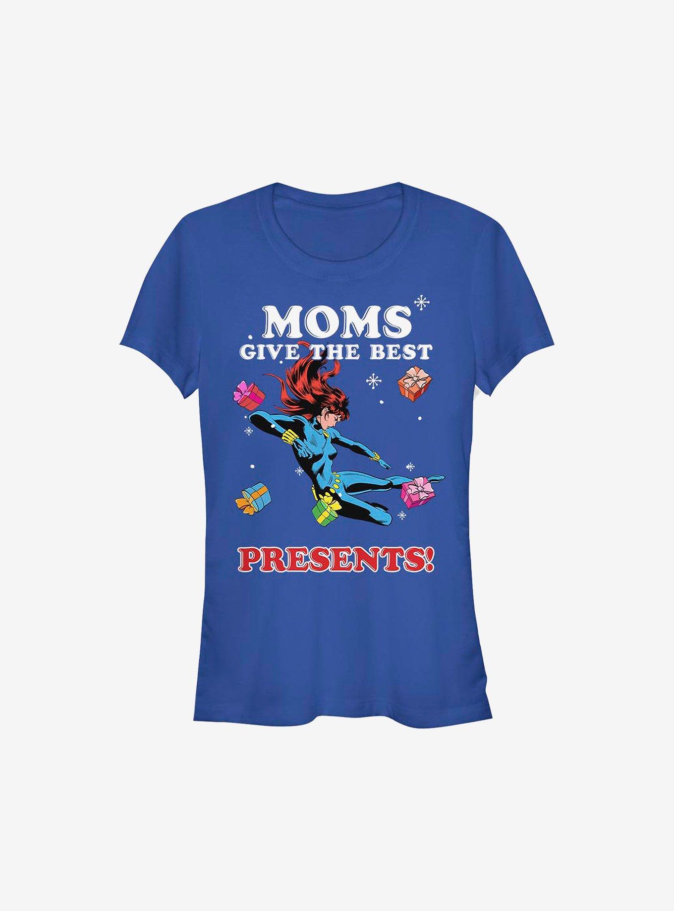 Marvel Black Widow Mom's Presents Holiday Girls T-Shirt