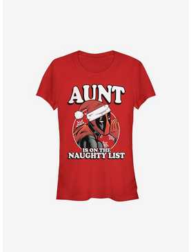Marvel Deadpool Aunt Is On The Naughty List Holiday Girls T-Shirt, , hi-res