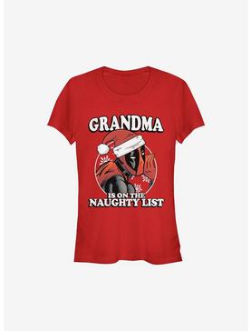 Marvel Deadpool Grandma Is On The Naughty List Holiday Girls T-Shirt, , hi-res