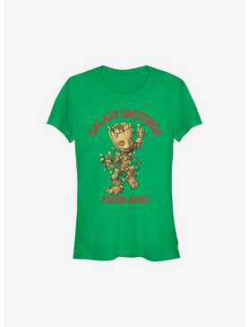 Marvel Guardians Of The Galaxy Christmas Groot Greetings From Aunt Girls T-Shirt, , hi-res