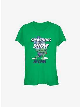 Marvel Hulk Smashing Through The Snow Mom Holiday Girls T-Shirt, , hi-res