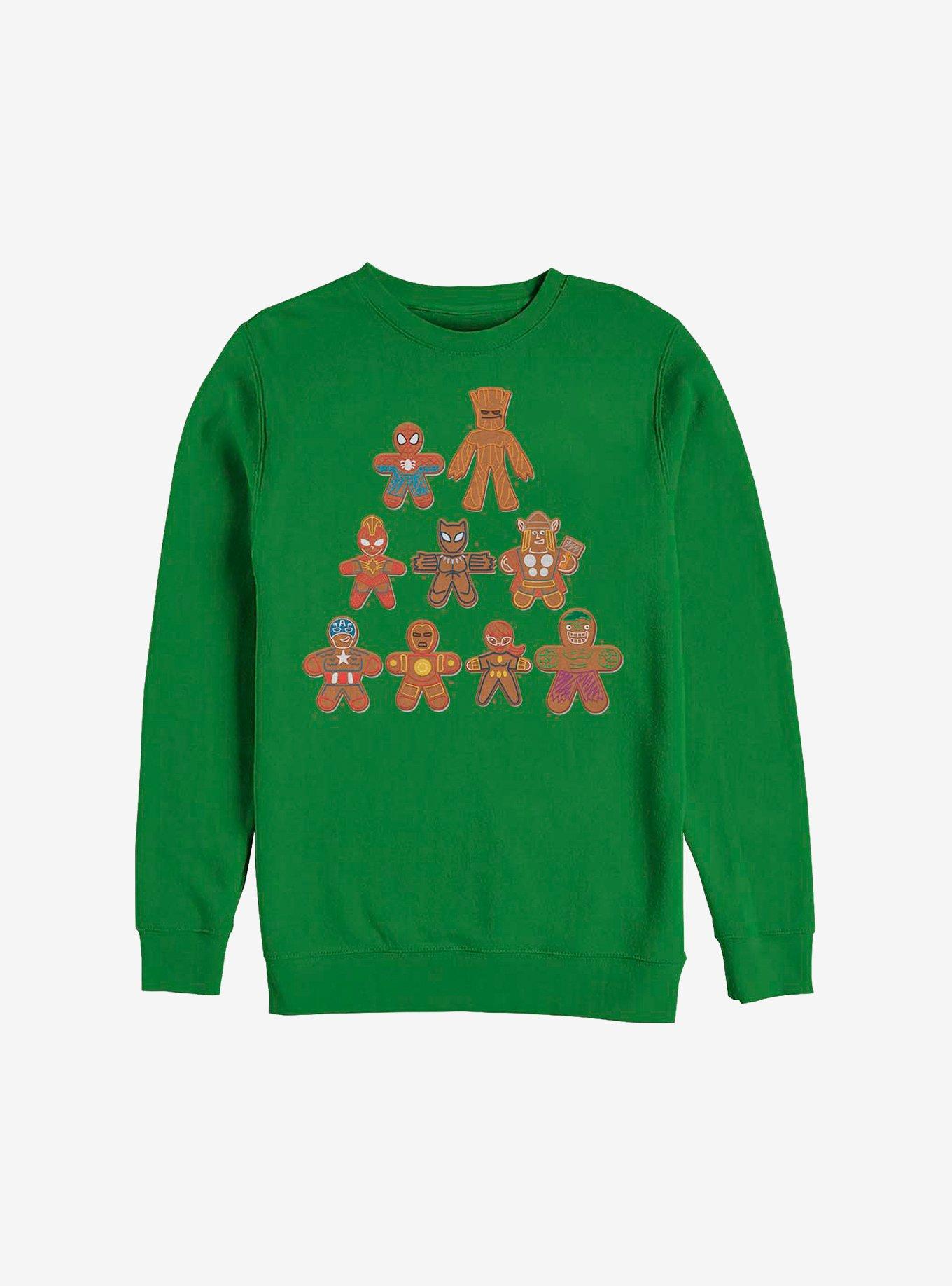 Marvel Avengers Cookie Tree Holiday Sweatshirt, KELLY, hi-res