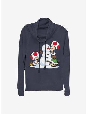 Super Mario Frosty Toad Holiday Cowl Neck Long-Sleeve Girls Top, , hi-res
