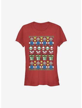 Super Mario Holiday Girls T-Shirt, , hi-res
