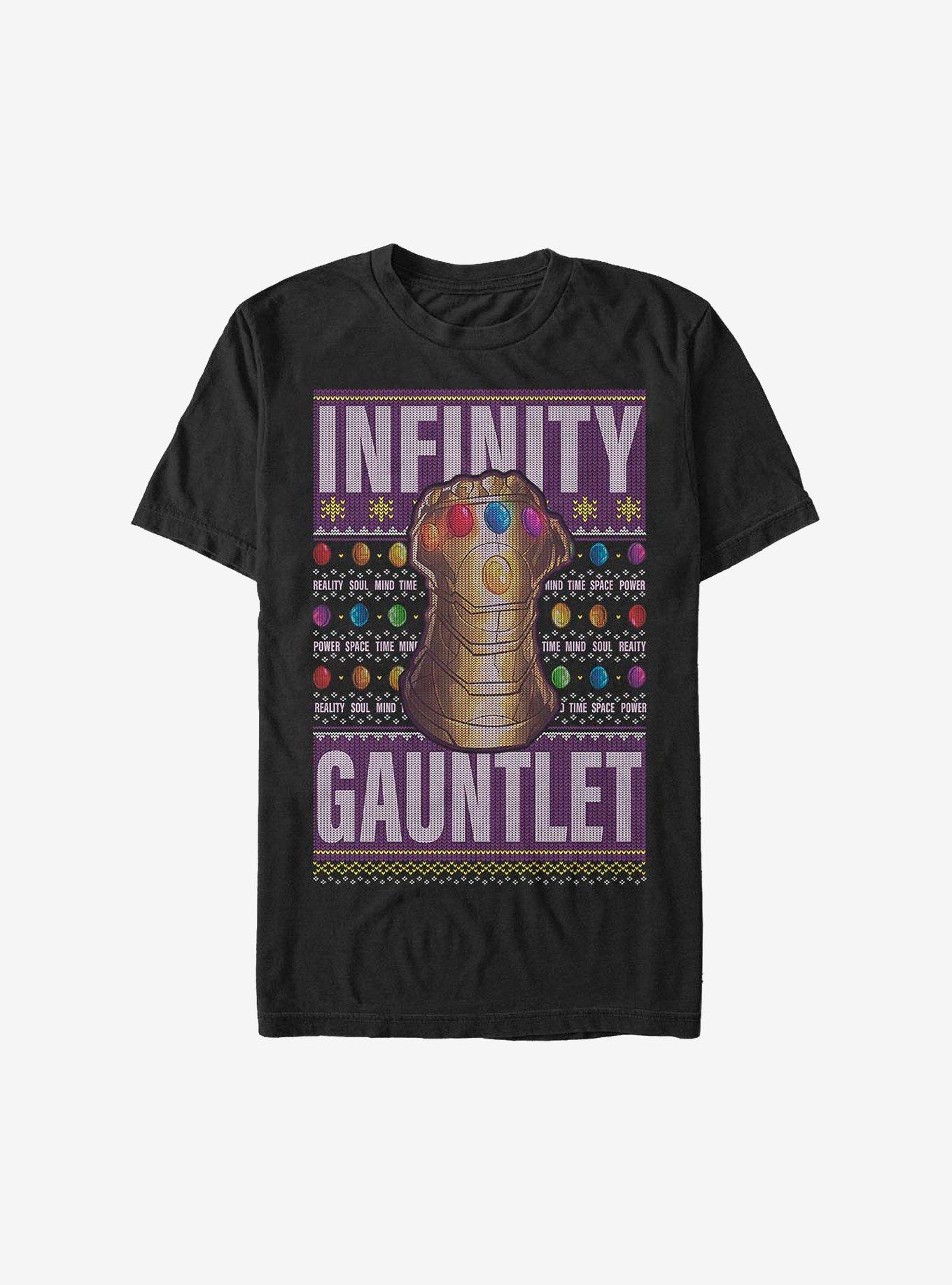 Marvel Avengers Gauntlet Christmas Pattern T-Shirt, , hi-res