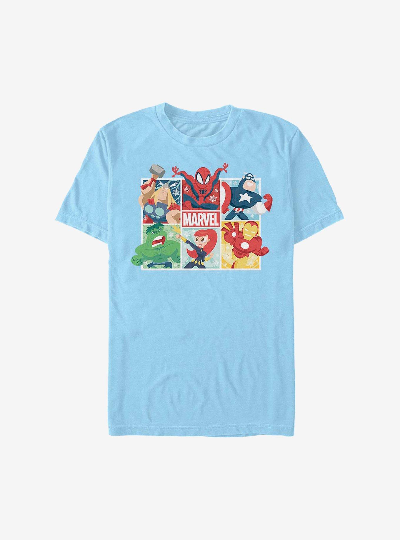 Marvel Avengers Hero Squares Holiday T-Shirt