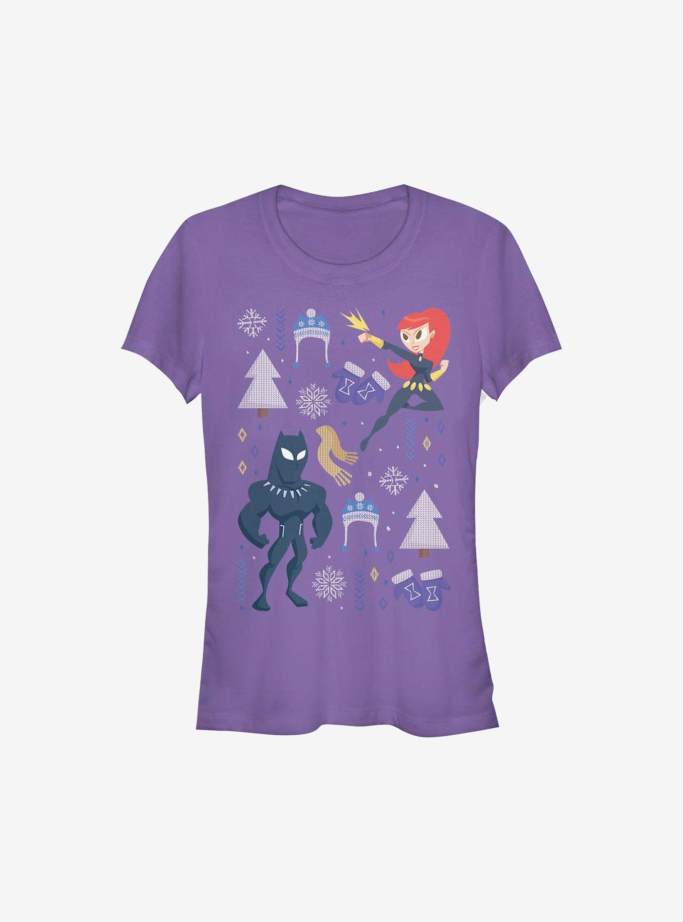 Marvel Black Panther Widow Holiday Girls T-Shirt, , hi-res