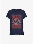 Marvel Black Widow Ugly Holiday Girls T-Shirt, NAVY, hi-res
