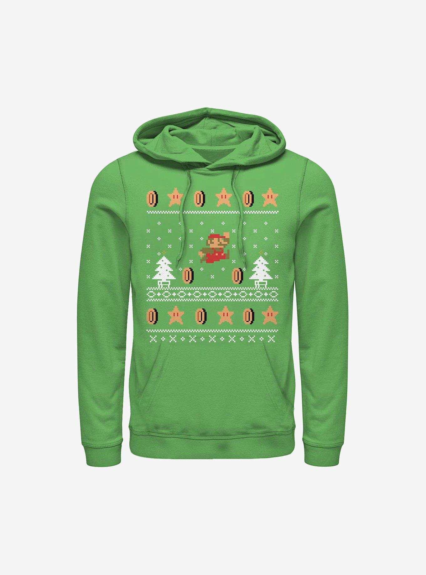 Super Mario Christmas Mario Hoodie, KELLY, hi-res