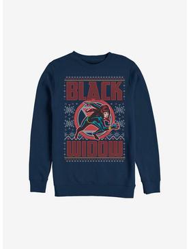 Marvel Black Widow Christmas Pattern Sweatshirt, NAVY, hi-res