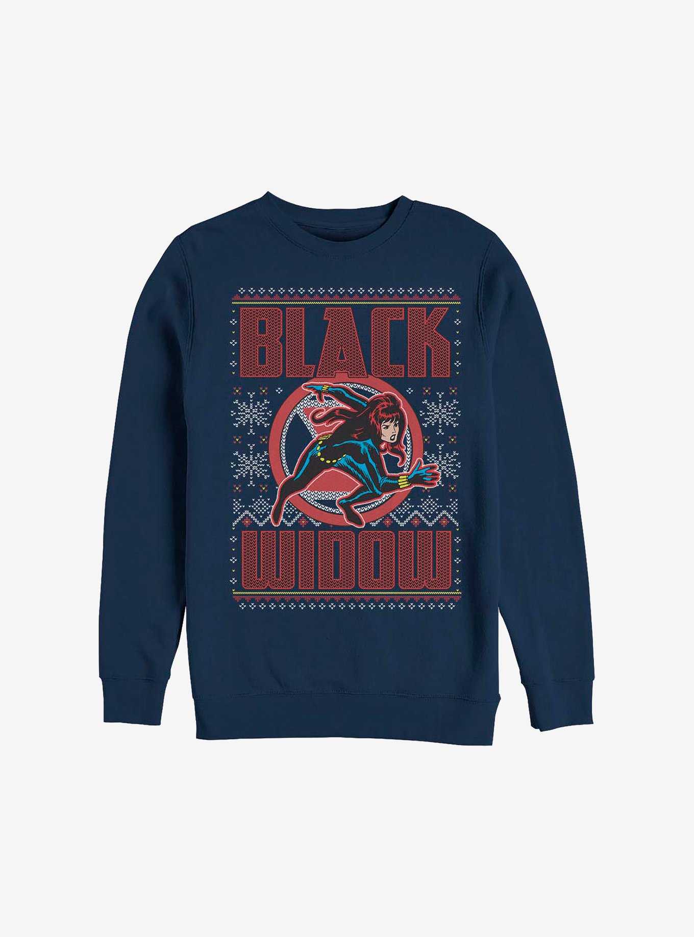 Marvel Black Widow Christmas Pattern Sweatshirt, , hi-res