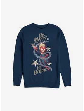 Marvel Captain Marvel Be Merry Holiday Sweatshirt, , hi-res