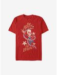 Marvel Captain Marvel Be Marvel Holiday T-Shirt, RED, hi-res