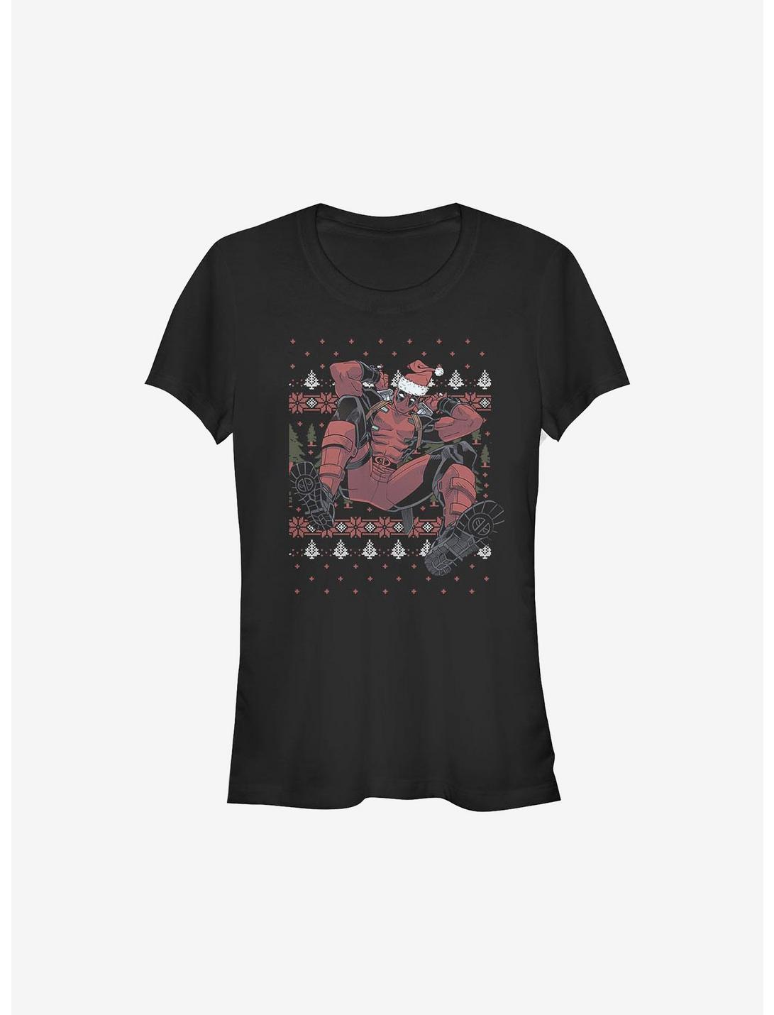Marvel Deadpool Christmas Killer Girls T-Shirt, BLACK, hi-res