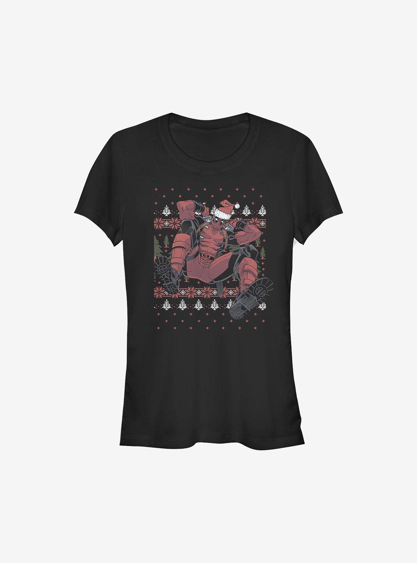 Marvel Deadpool Christmas Killer Girls T-Shirt, BLACK, hi-res