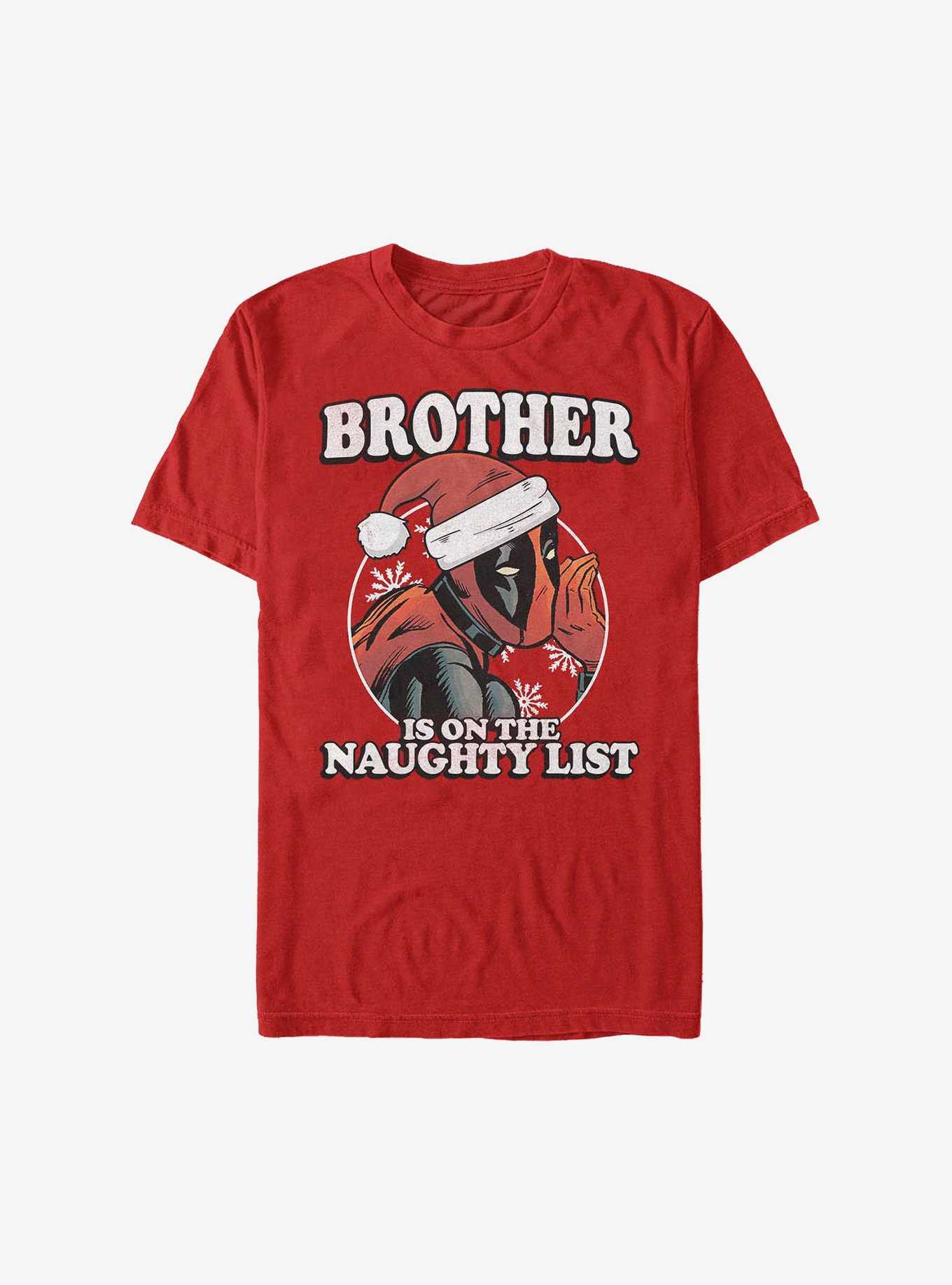 Marvel Deadpool Brother Is On the Naughty List Holiday T-Shirt, , hi-res