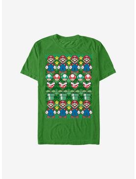 Super Mario Holiday Sweater T-Shirt, KELLY, hi-res