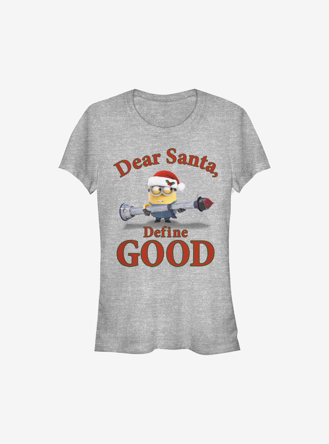 Minion Define Good Holiday Girls T-Shirt, ATH HTR, hi-res