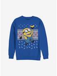 Minion Banana Christmas Sweatshirt, ROYAL, hi-res