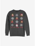 Minion Snowflake Holiday Sweatshirt, CHAR HTR, hi-res